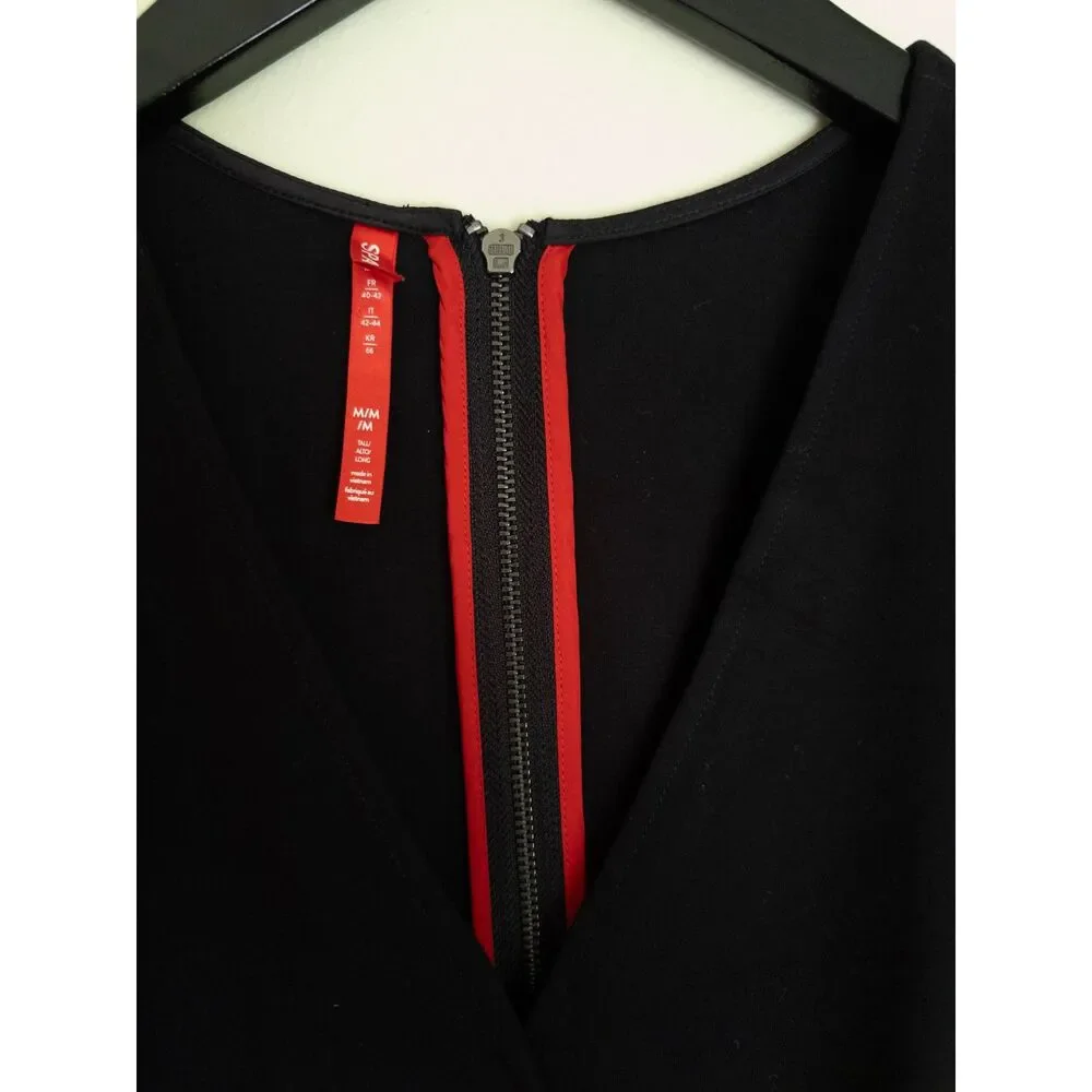 Spanx The Perfect Sleeveless Jumpsuit Black Wide Leg Flair Tall Medium - Picture 9 of 10